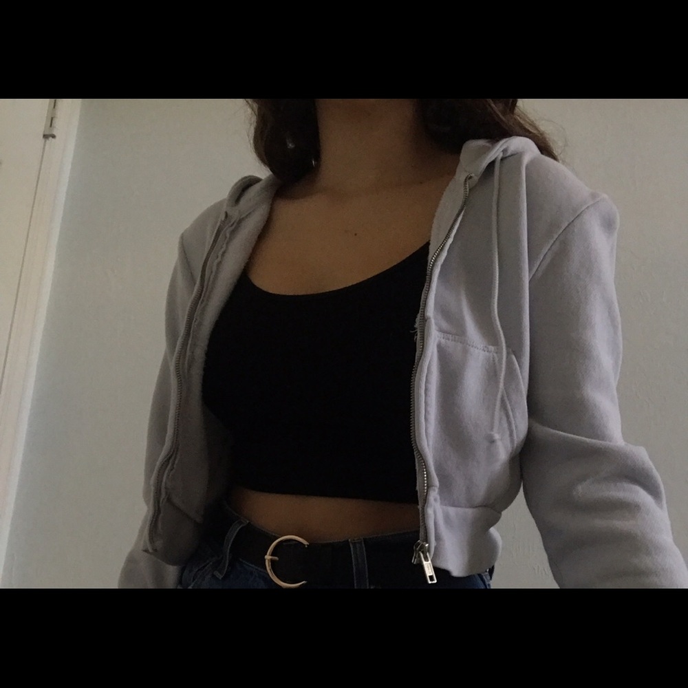 Brandy Melville/John Galt Crop Zip Up Hoodie